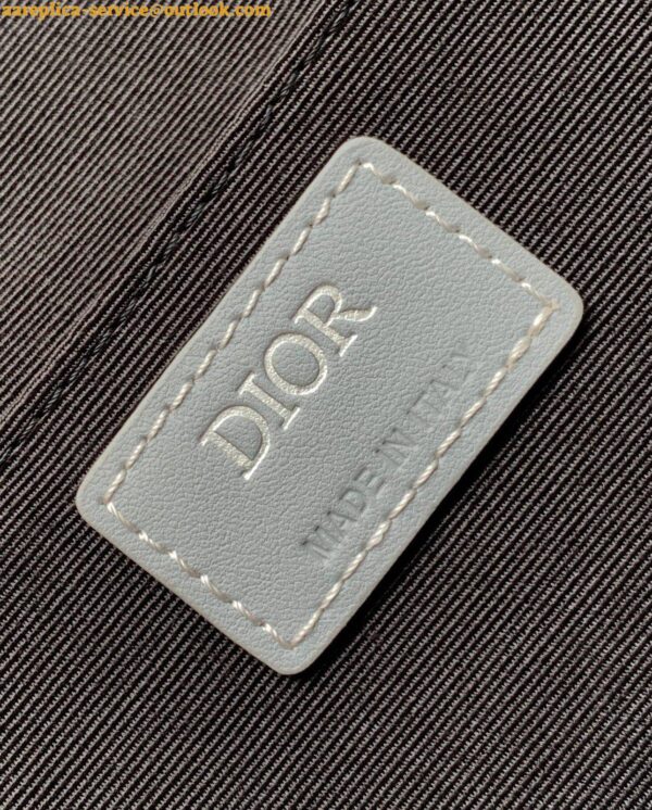 Replica Dior Lingot Briefcase in Grey CD Diamond Canvas 12