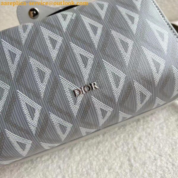 Replica Dior Lingot Messenger Bag In Gray CD Diamond Canvas 5