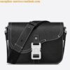 Replica Dior Men's Mini Saddle Bag In Gray CD Diamond Canvas