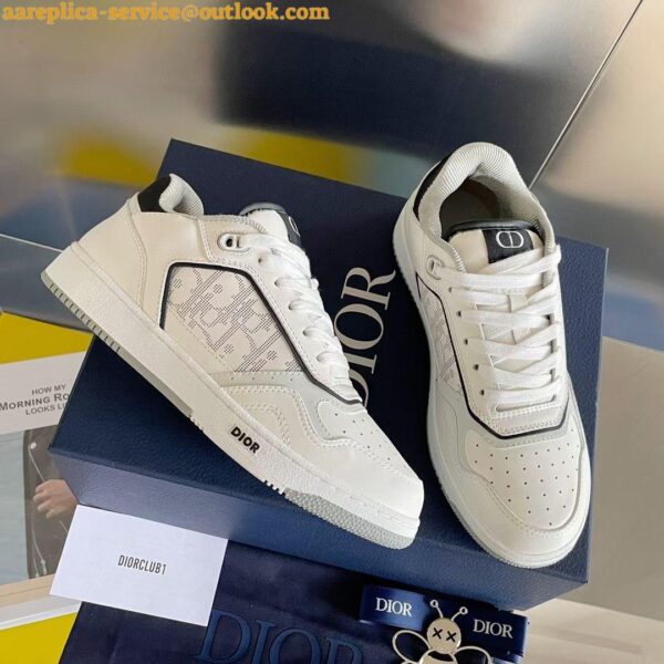 Replica Dior & Shawn Men's B27 Low-Top Sneakers In White Leather 6