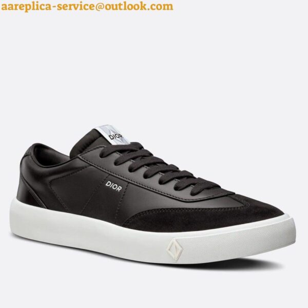 Replica Dior Men's B101 Sneakers In Black Calfskin 5