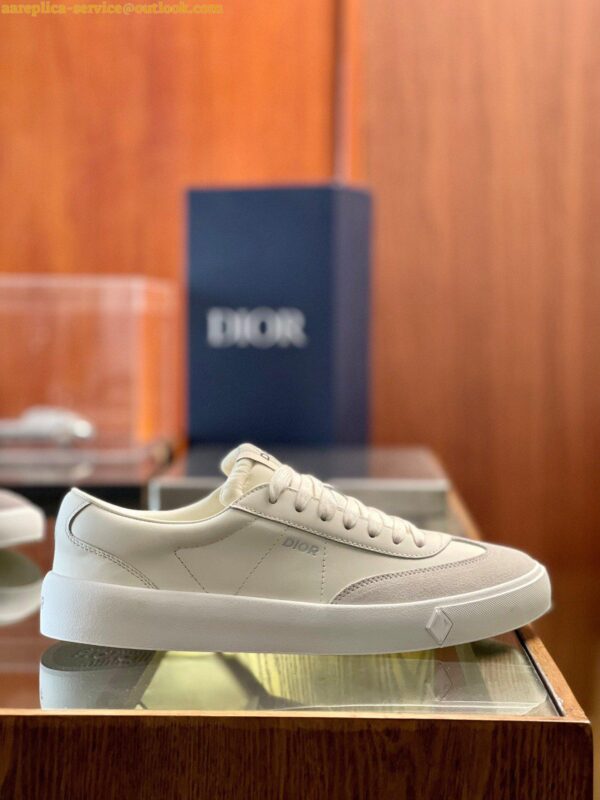 Replica Dior Men's B101 Sneakers In Cream Calfskin 6