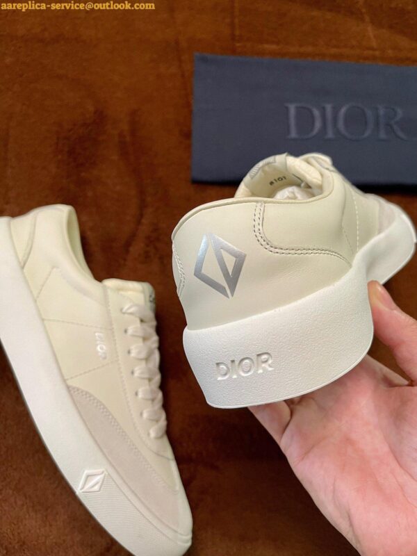 Replica Dior Men's B101 Sneakers In Cream Calfskin 7