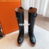 Replica Hermes Honey Boot in Heritage calfskin with rubber sole with c