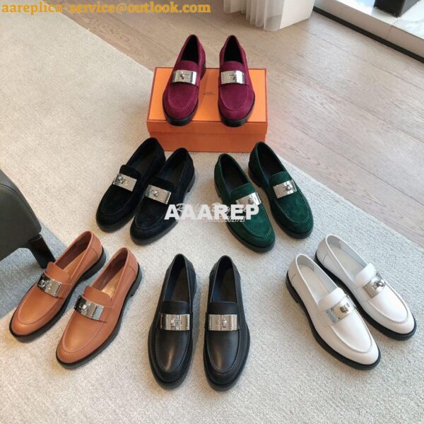 Replica Hermes Hot Loafer in calfskin H232075Z 3