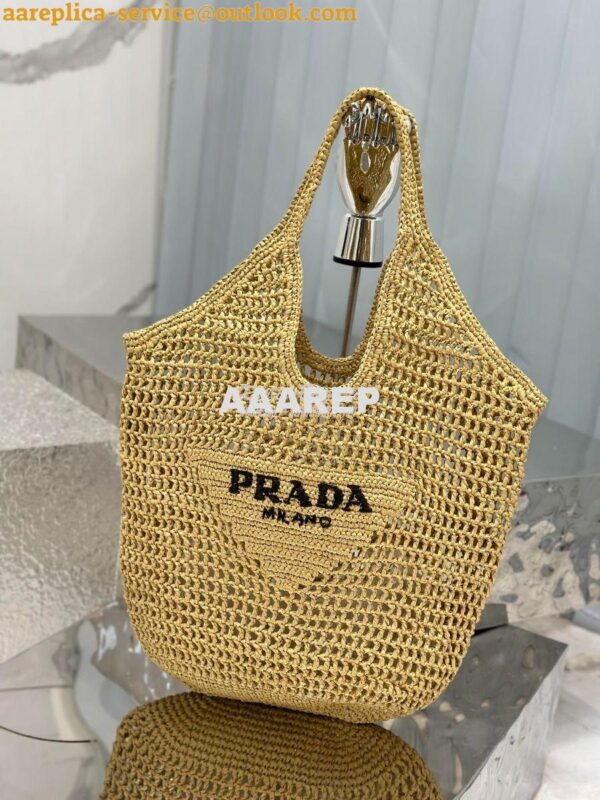 Replica Prada Large Crochet Tote Bag 1BG424 Raffia-effect yarn ii 5