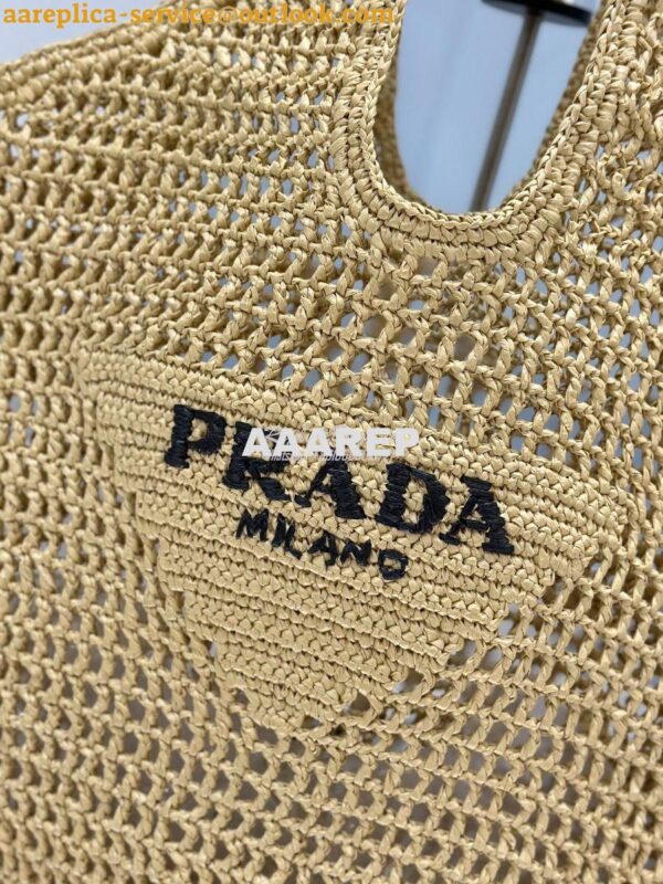Replica Prada Large Crochet Tote Bag 1BG424 Raffia-effect yarn ii 7