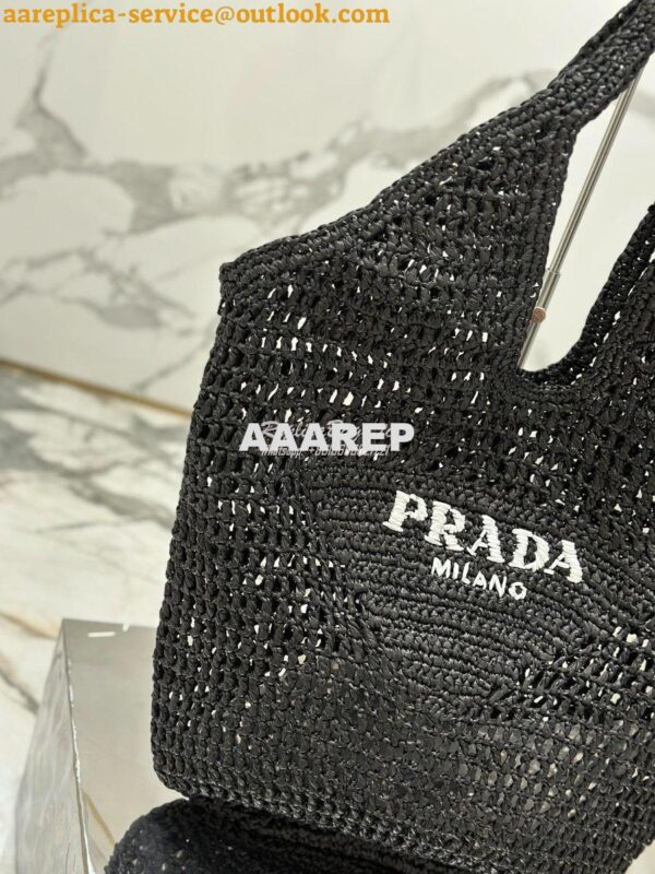 Replica Prada Large Crochet Tote Bag 1BG424 Raffia-effect yarn ii 13
