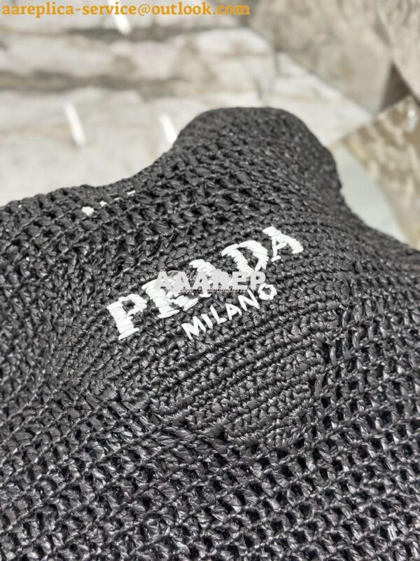 Replica Prada Large Crochet Tote Bag 1BG424 Raffia-effect yarn ii 14