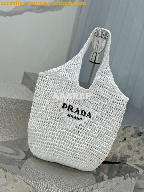 Replica Prada Large Crochet Tote Bag 1BG424 Raffia-effect yarn ii 19
