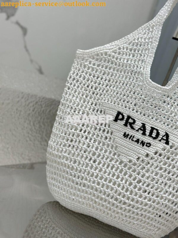 Replica Prada Large Crochet Tote Bag 1BG424 Raffia-effect yarn ii 20