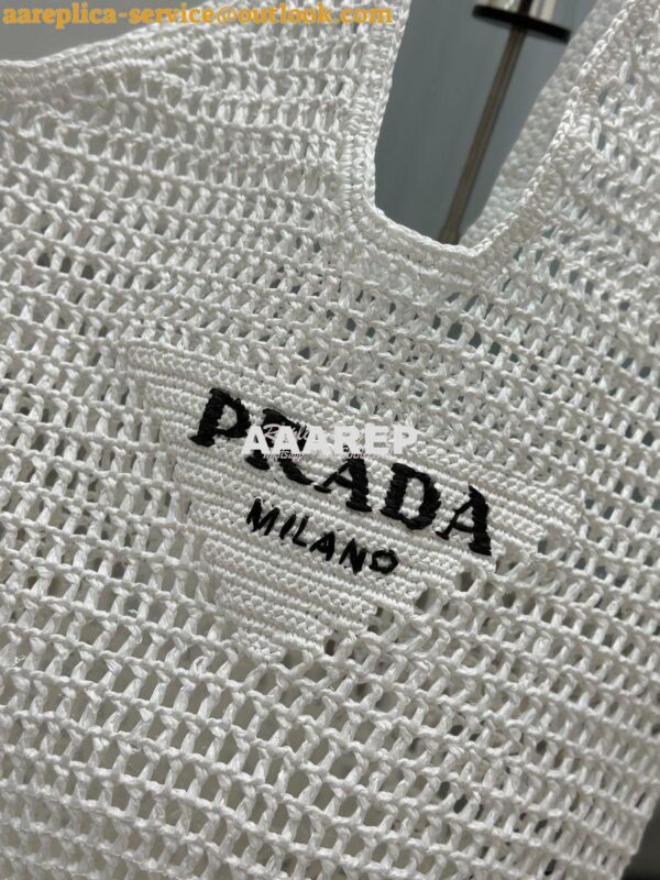 Replica Prada Large Crochet Tote Bag 1BG424 Raffia-effect yarn ii 21