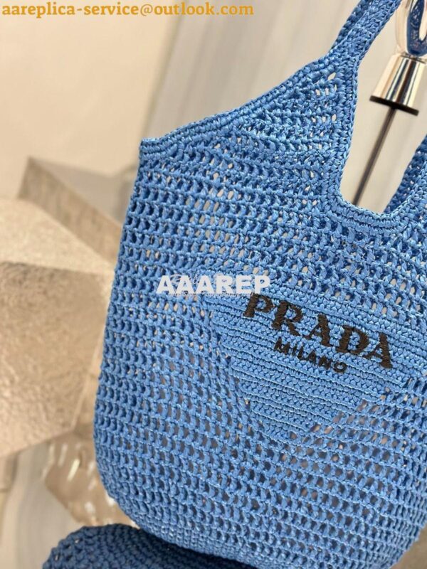 Replica Prada Large Crochet Tote Bag 1BG424 Raffia-effect yarn ii 29