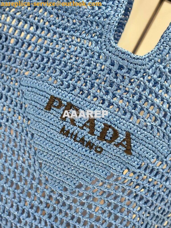 Replica Prada Large Crochet Tote Bag 1BG424 Raffia-effect yarn ii 30