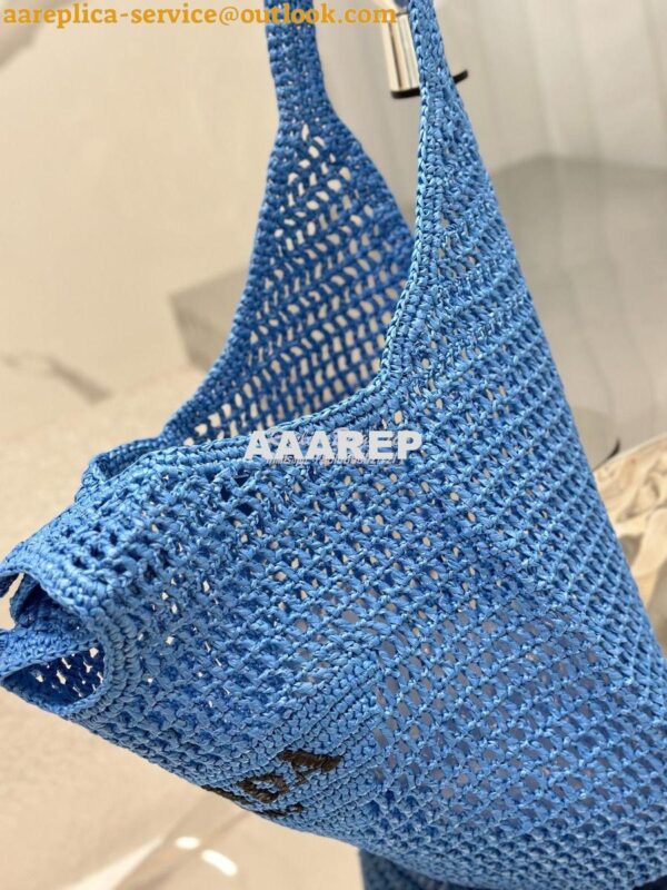Replica Prada Large Crochet Tote Bag 1BG424 Raffia-effect yarn ii 31