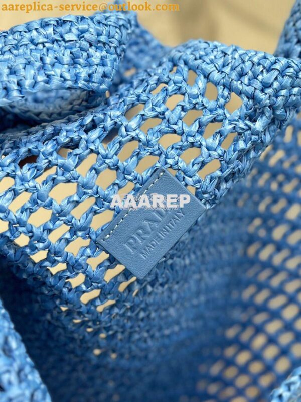 Replica Prada Large Crochet Tote Bag 1BG424 Raffia-effect yarn ii 33