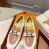 Replica Hermes Paris Loafer in Calfskin H211230Z Noir Blanc 2