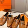 Replica Hermes Paris Loafer in Goatskin H182182 Noir 2