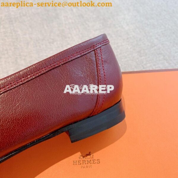 Replica Hermes Paris Loafer in Goatskin with Signature "H" Tone-On-Ton 20