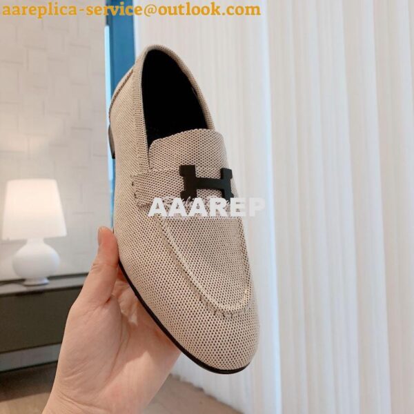 Replica Hermes Paris Loafer in H canvas with Tone-on-tone Signature "H 8