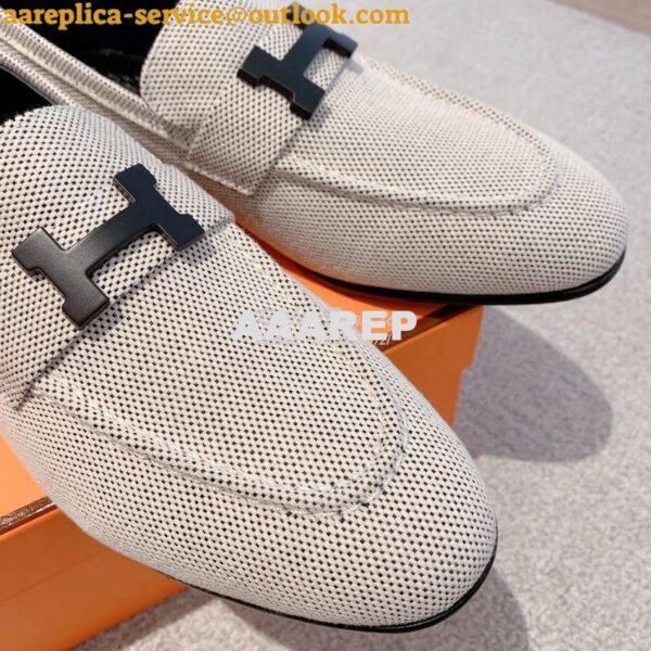 Replica Hermes Paris Loafer in H canvas with Tone-on-tone Signature "H 9