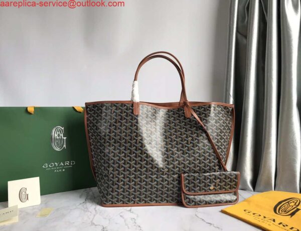 Replica Goyard GMLCG09TY09P Anjou GM Bag Brown with black 3