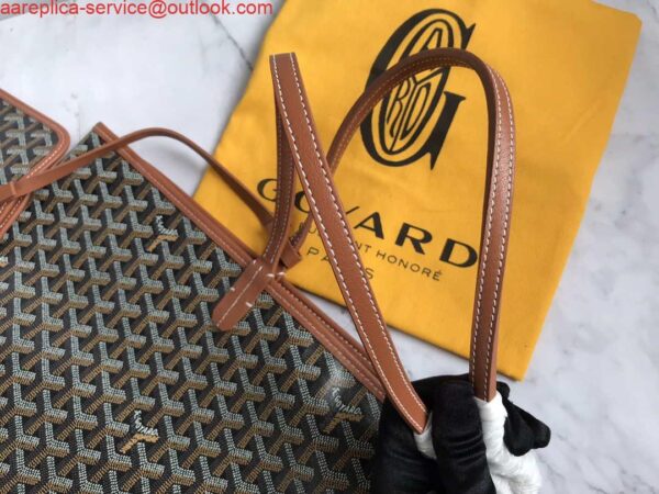 Replica Goyard GMLCG09TY09P Anjou GM Bag Brown with black 6