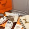 Replica Hermes Rivoli Mule in Goatskin H181067Z Beige Doré 2