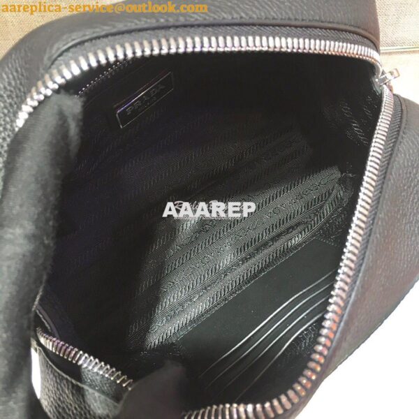 Replica Prada Leather Clutch 2VF027 Black 8