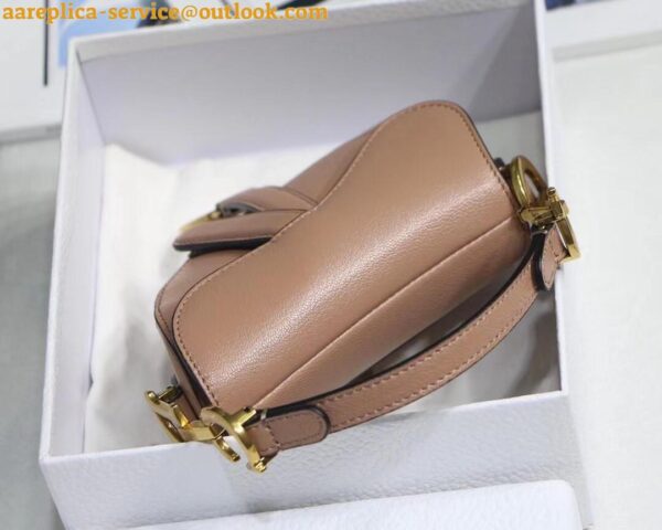 Replica Dior Saddle Micro Bag In Powder Goatskin 4