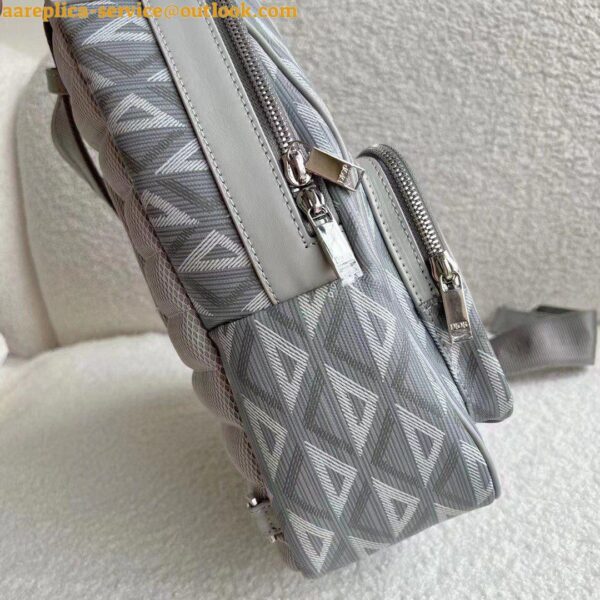 Replica Dior Mini Rider Sling Bag In Gray CD Diamond Canvas 9