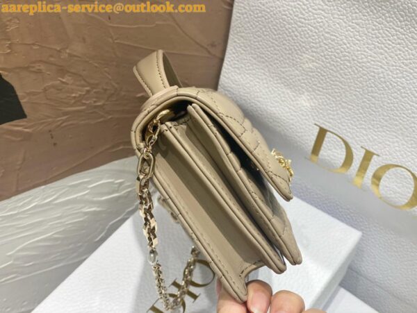 Replica Dior Miss Dior Mini Bag In Beige Cannage Lambskin 3