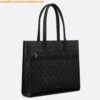 Replica Dior Safari Tote Bag in Black Grained Calfskin 2