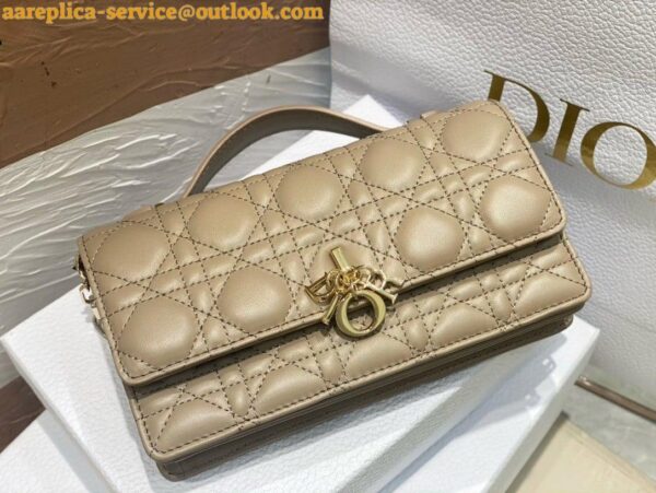 Replica Dior Miss Dior Mini Bag In Beige Cannage Lambskin 5