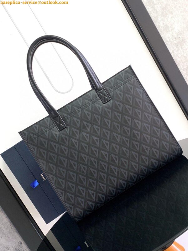 Replica Dior Safari Tote Bag in Black CD Diamond Canvas 10