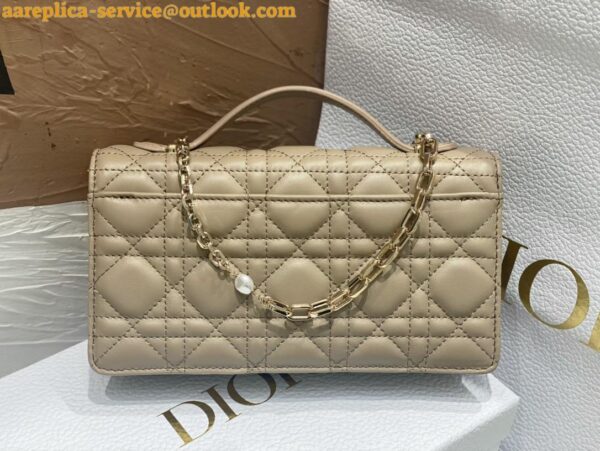 Replica Dior Miss Dior Mini Bag In Beige Cannage Lambskin 11