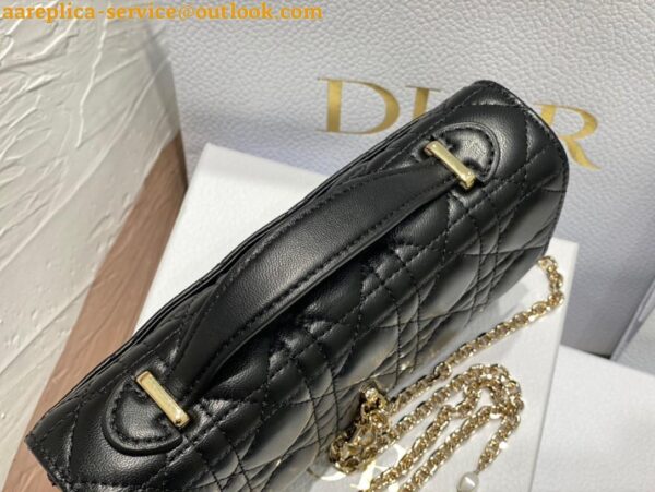 Replica Dior Miss Dior Mini Bag In Black Cannage Lambskin 5