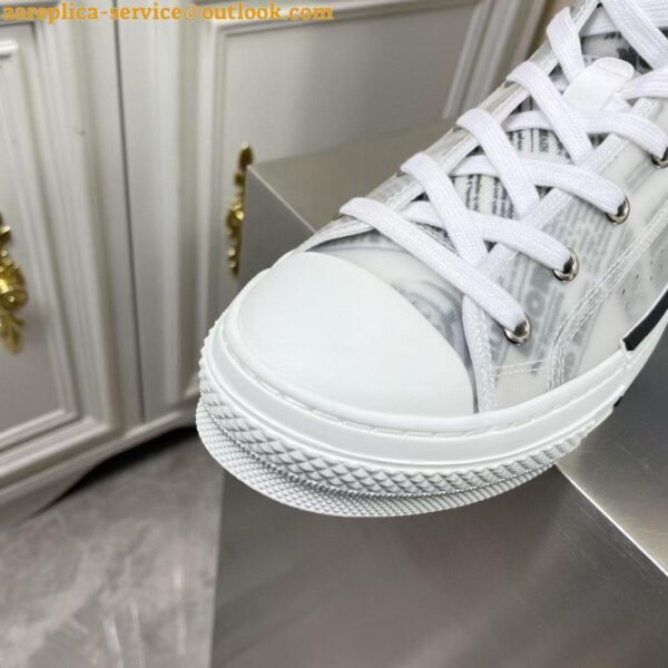 Replica Dior Men's B23 High-top Sneakers In Canvas with Newspaper Print 10