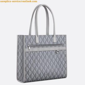 Replica Dior Safari Tote Bag in Grey CD Diamond Canvas