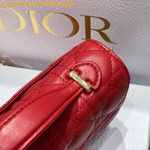 Replica Dior Miss Dior Mini Bag In Red Cannage Lambskin 2