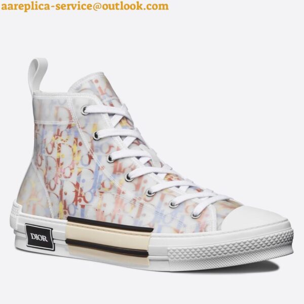 Replica Dior Men's B23 High-top Sneakers In Multicolour Oblique Canvas 3