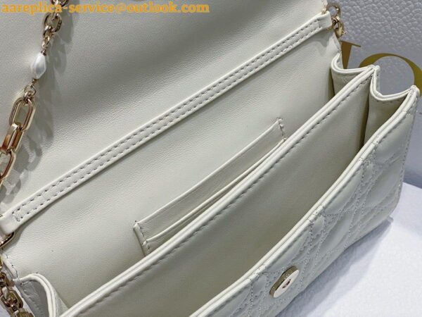 Replica Dior Miss Dior Mini Bag In White Cannage Lambskin 9