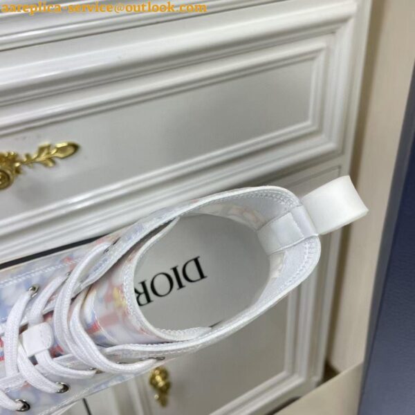Replica Dior Men's B23 High-top Sneakers In Multicolour Oblique Canvas 9