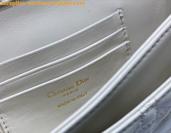 Replica Dior Miss Dior Mini Bag In White Cannage Lambskin 10