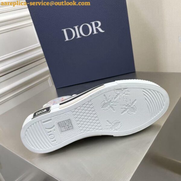 Replica Dior Men's B23 High-top Sneakers In Multicolour Oblique Canvas 11