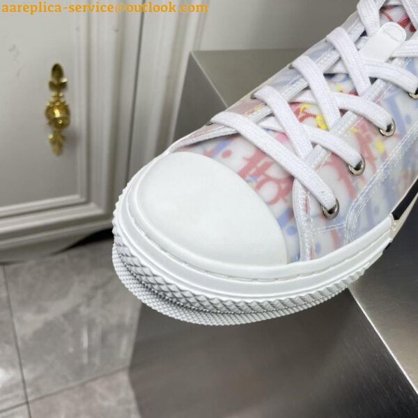 Replica Dior Men's B23 High-top Sneakers In Multicolour Oblique Canvas 12