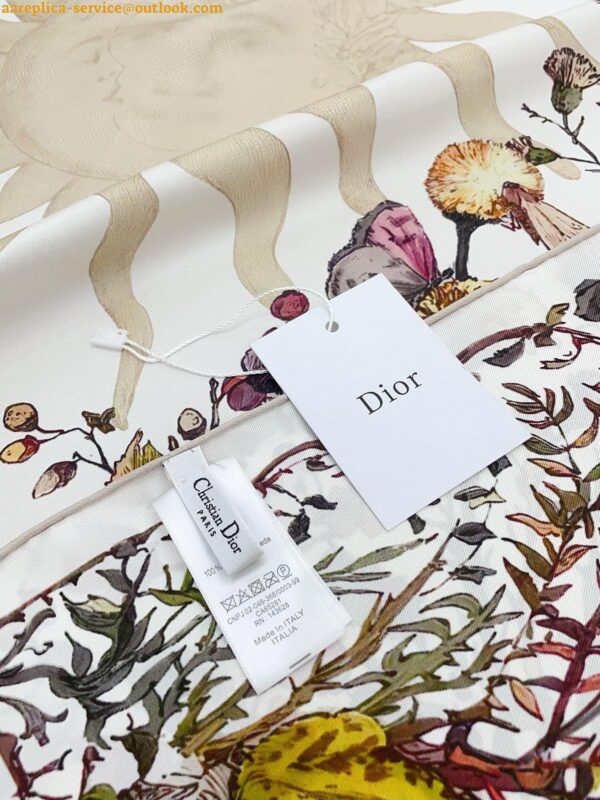 Replica Dior 4 Saisons Automne Soleil 90 Square Scarf 5