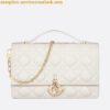 Replica Dior Miss Dior Top Handle Bag in Pastel Yellow Cannage Lambskin