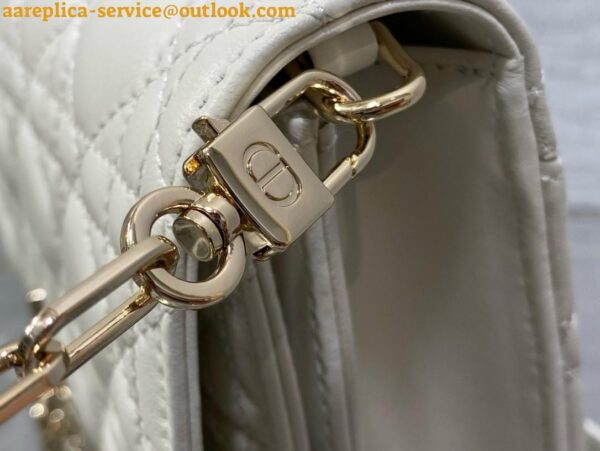 Replica Dior Miss Dior Top Handle Bag in White Cannage Lambskin 6