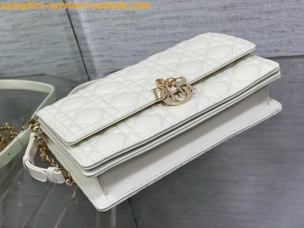 Replica Dior Miss Dior Top Handle Bag in White Cannage Lambskin 8